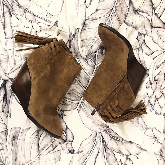 Frye Cece Tassel Wedge Bootie | Poshmark